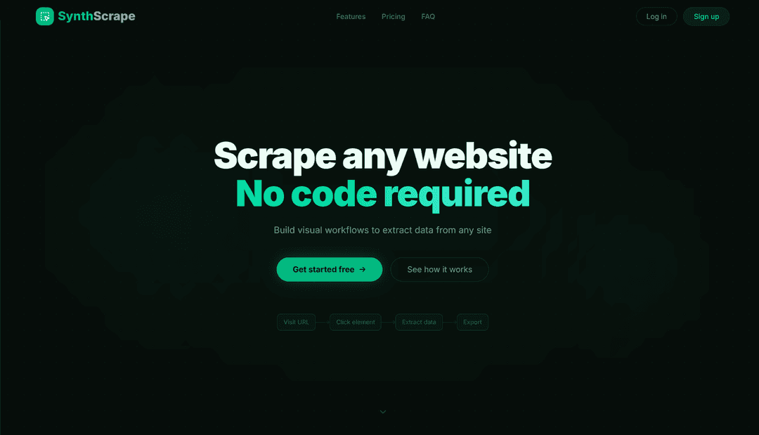 SynthScrape โ AI-Powered Visual Automated Data Extraction
